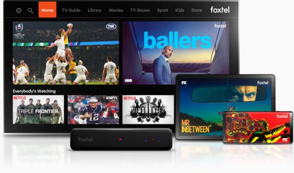 Foxtel homepage from different devices