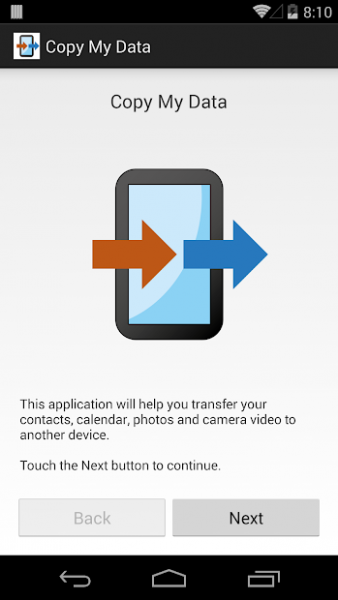 copy my data to transfer contacts from android to iphone