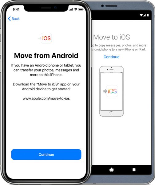 move to ios to transfer contacts from android to iphone