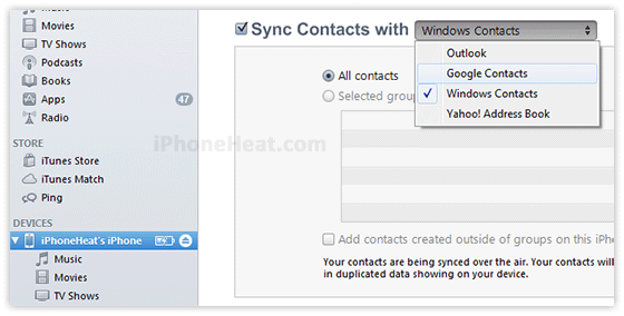 Auto sync iphone contacts to gmail mail