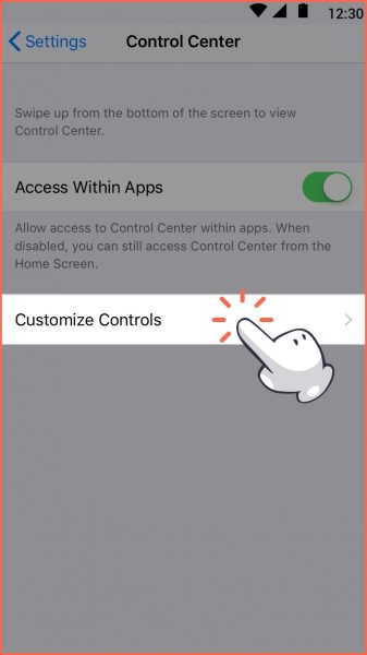 Third step to turning the stream feature on in iOS.