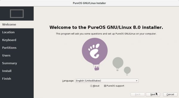 Step 2 on How to Install PureOS