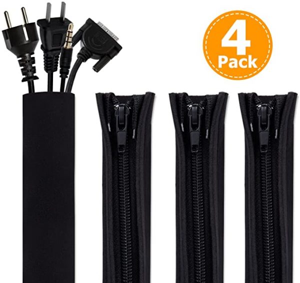 Cord organizer with a zipper