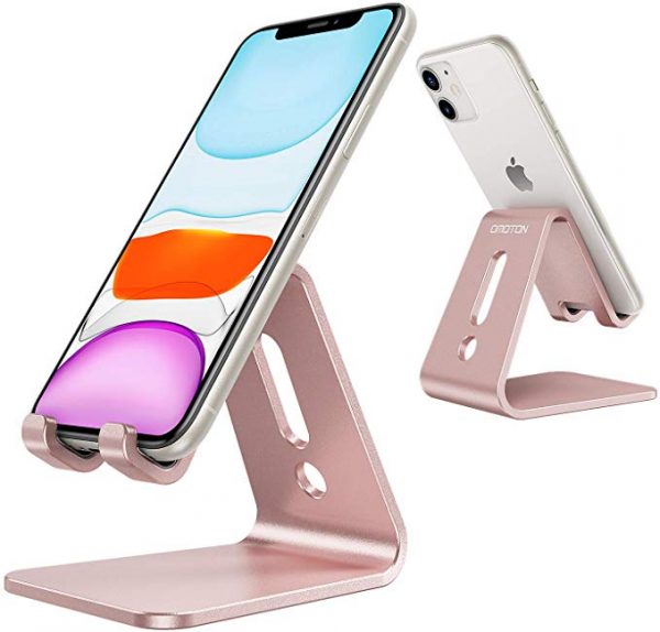 Omoton Aluminium Handphone Stand in Rose Gold