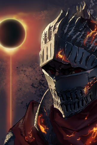 Download Dark Souls Burning Knight And An Eclipse Wallpaper Cellularnews