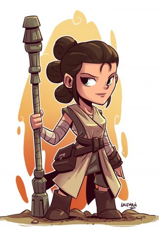 Download Star Wars: A Cute Rey Artwork Wallpaper | CellularNews