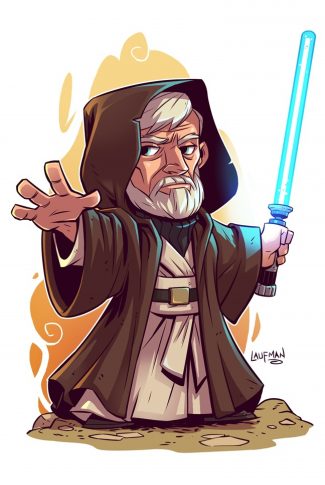 Download Star Wars A Cute Obi Wan Kenobi Artwork Wallpaper Cellularnews