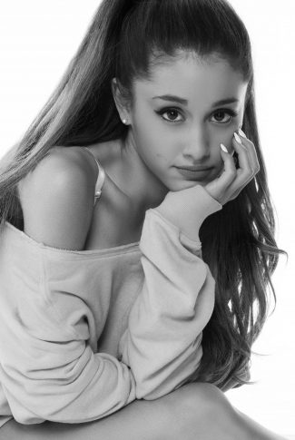 Download Ariana Grande Sweet In Black And White Wallpaper Cellularnews