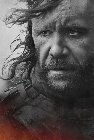 A series character poster wallpaper of Sandor Clegane from Game of Thrones Season 4.