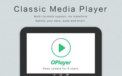 a computer screen with a play button