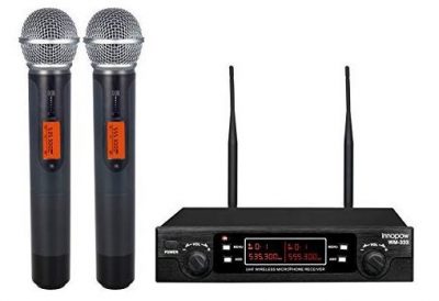 Innopow comes with 2 external microphone transmitters and an audio box.