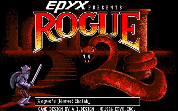 The original Rogue game that led to many Roguelike games today