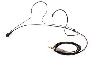 A wearable lapel mic with omni-condenser capsule and foam shield.