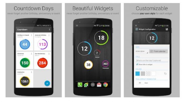 Countdown Widget najlepsze widżety dla android