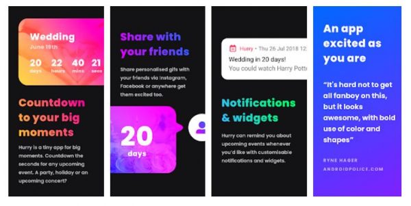 Hurry najlepsze widżety dla androida