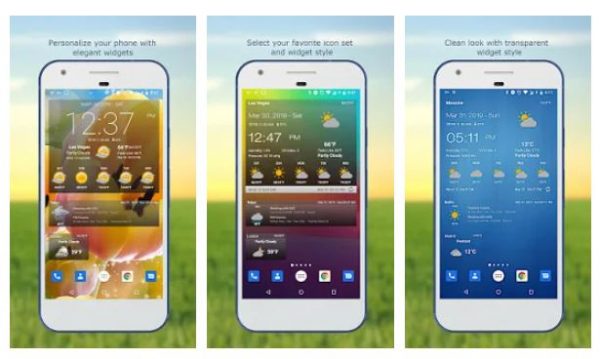 Wetter Uhr-Widget für Android