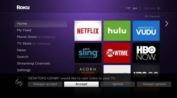 acms android mirror roku