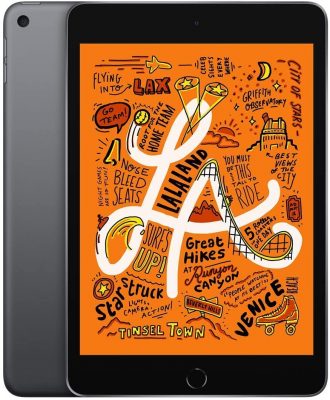iPad Mini with a doodle in the screen