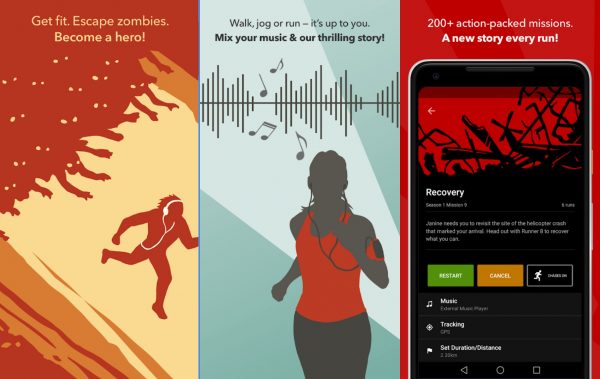 Zombies run immersive game