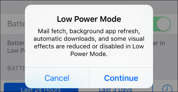 lower power mode