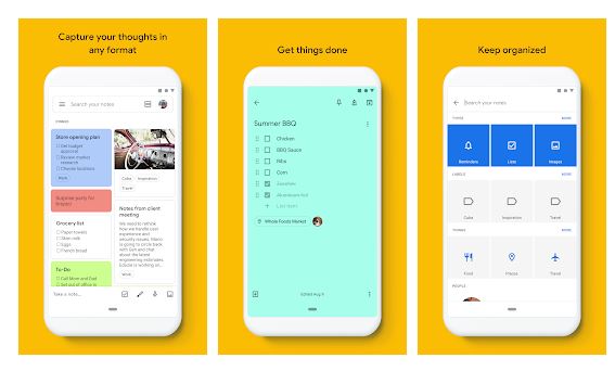 Google Keep best note taking app