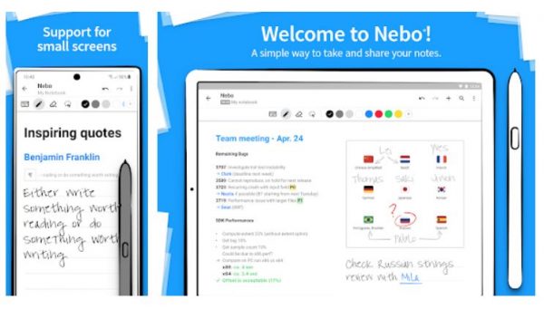 Nebo best note taking app