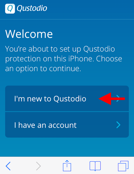Setting up Qustodio on iOS device