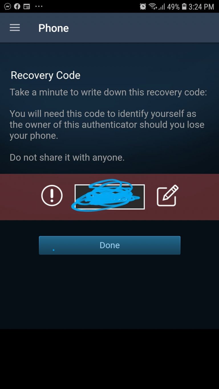 Steam guard не показывает код на телефоне