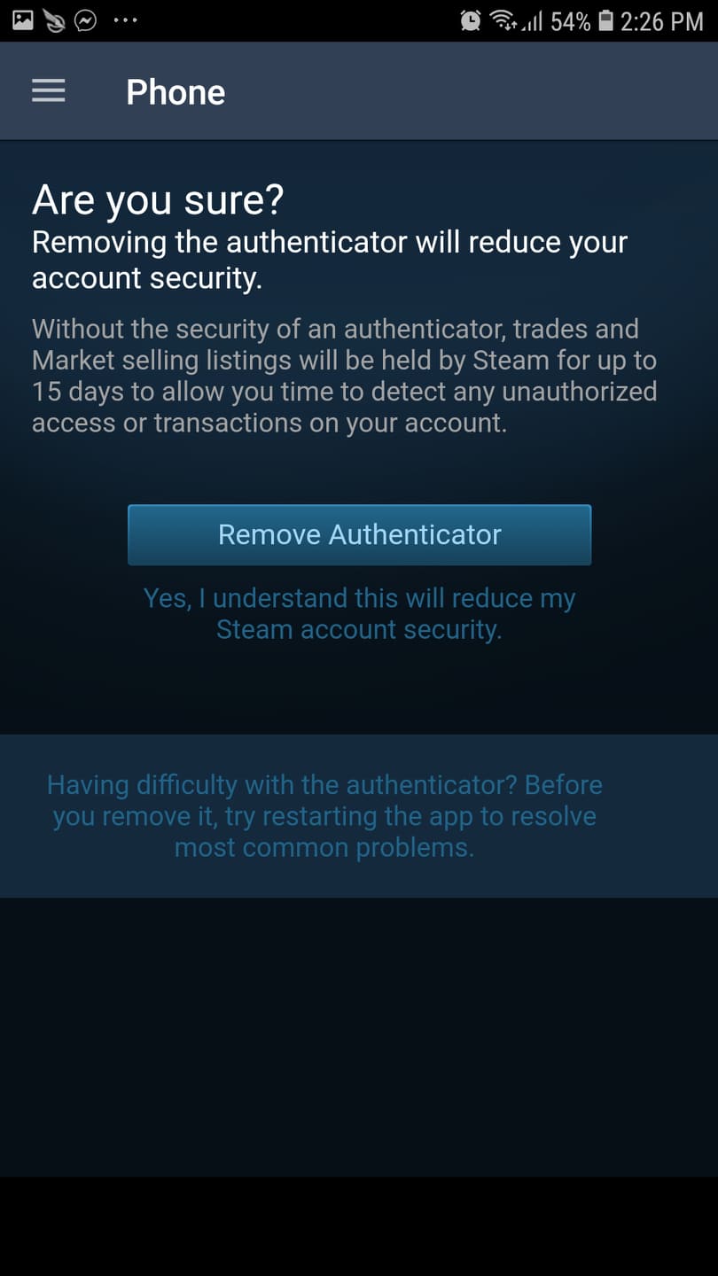 steam forgot password and mobile authenticator