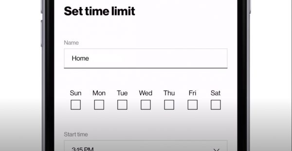 set time limit verizon smart family app