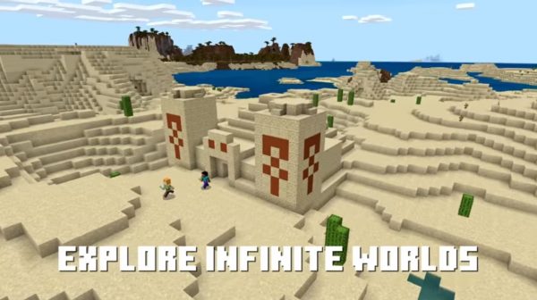Minecraft lets you explore and build your world the way you want it