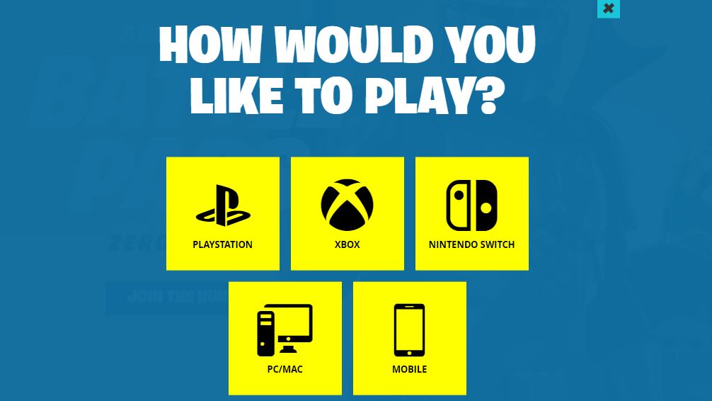 Photo showing download options for cross-platform games