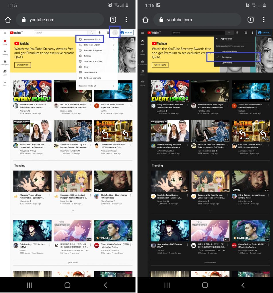 YouTube Dark Mode How to Activate It on Your Phone?