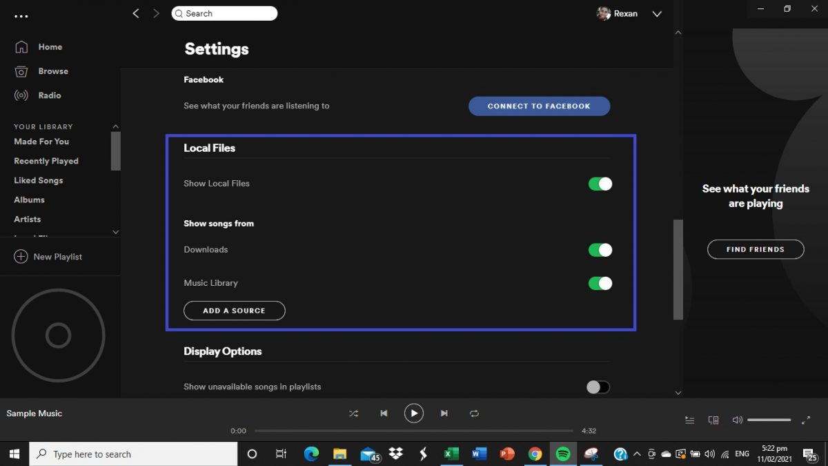 upload music to spotify library