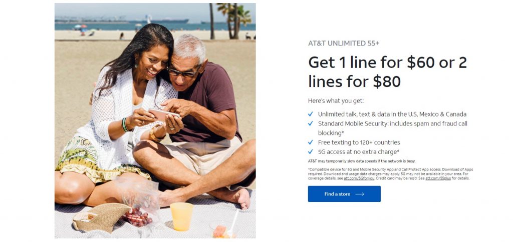 CELL PHONE PLANS FOR SENIORS AT&T