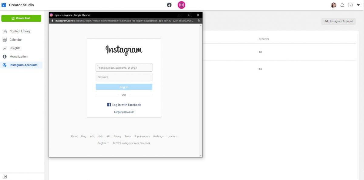 Connect To Instagram