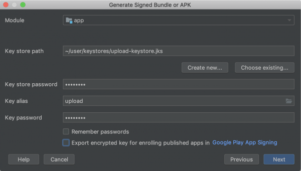 Signed APK Generation