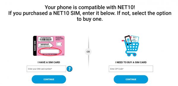 Net10 Wireless' phone compatibility checker