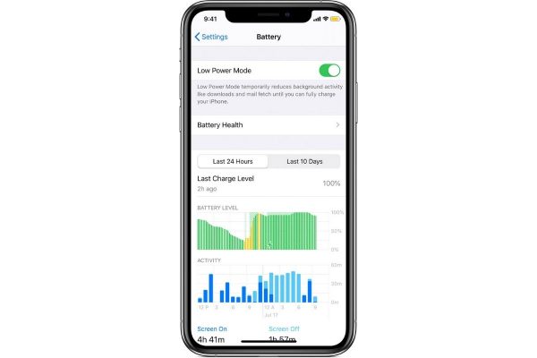 low power mode on an iPhone