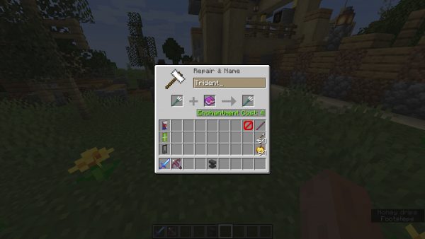You can repair and enchant the trident using only the Minecraft anvil