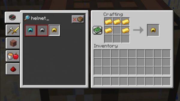 Helmets can be made in a few steps in Minecraft