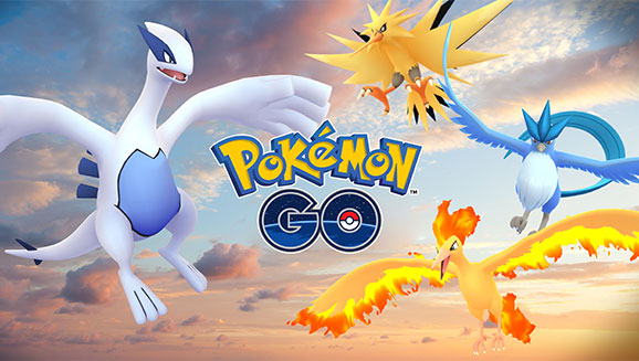 Some of the best Flying-type Pokemon in Pokemon Go, inclusding Zapdos, Moltres, and Lugia