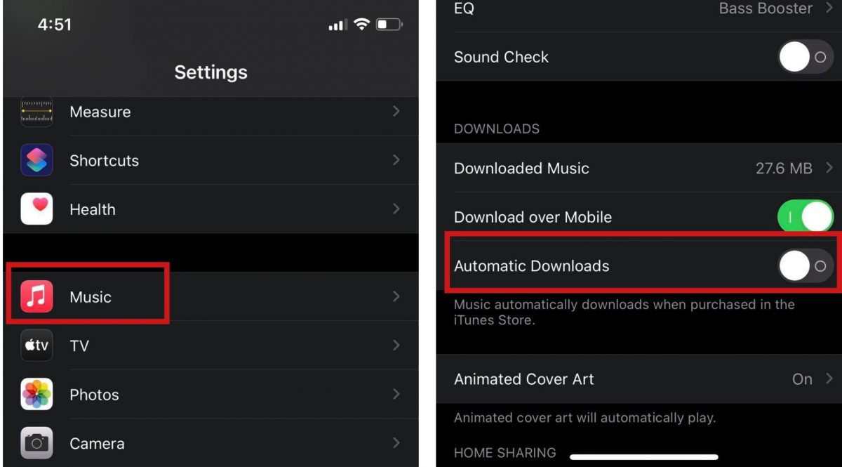 Photo how to turn on Apple Music Automatic Download