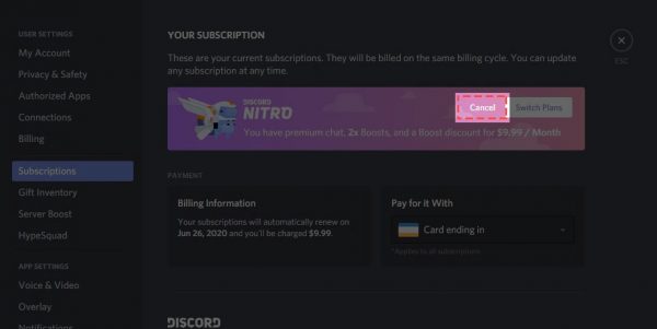 Cancelling your Nitro subscription