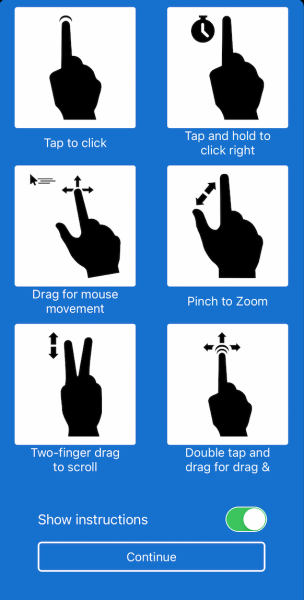 how to use teamviewer Hand Gestures