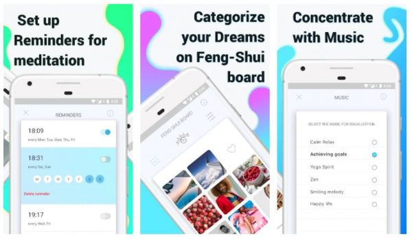 Visuapp is a vision board app that supports meditation