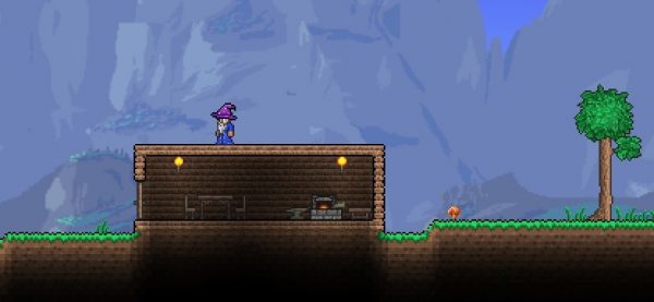 An example of a basic house in Terraria