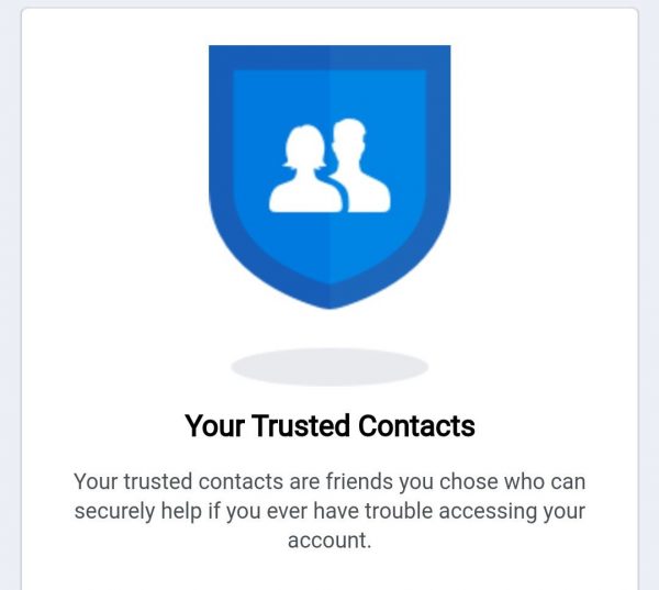 trusted contacts on Facebook