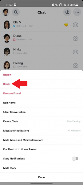 Blocking is an alternative to making a story private on Snapchat