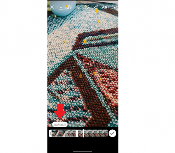 Tap on the caption to readjust timing